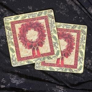 Vintage Insulated Hot Pad Range Kleen Christmas Wreath Christmas Holiday Trivet